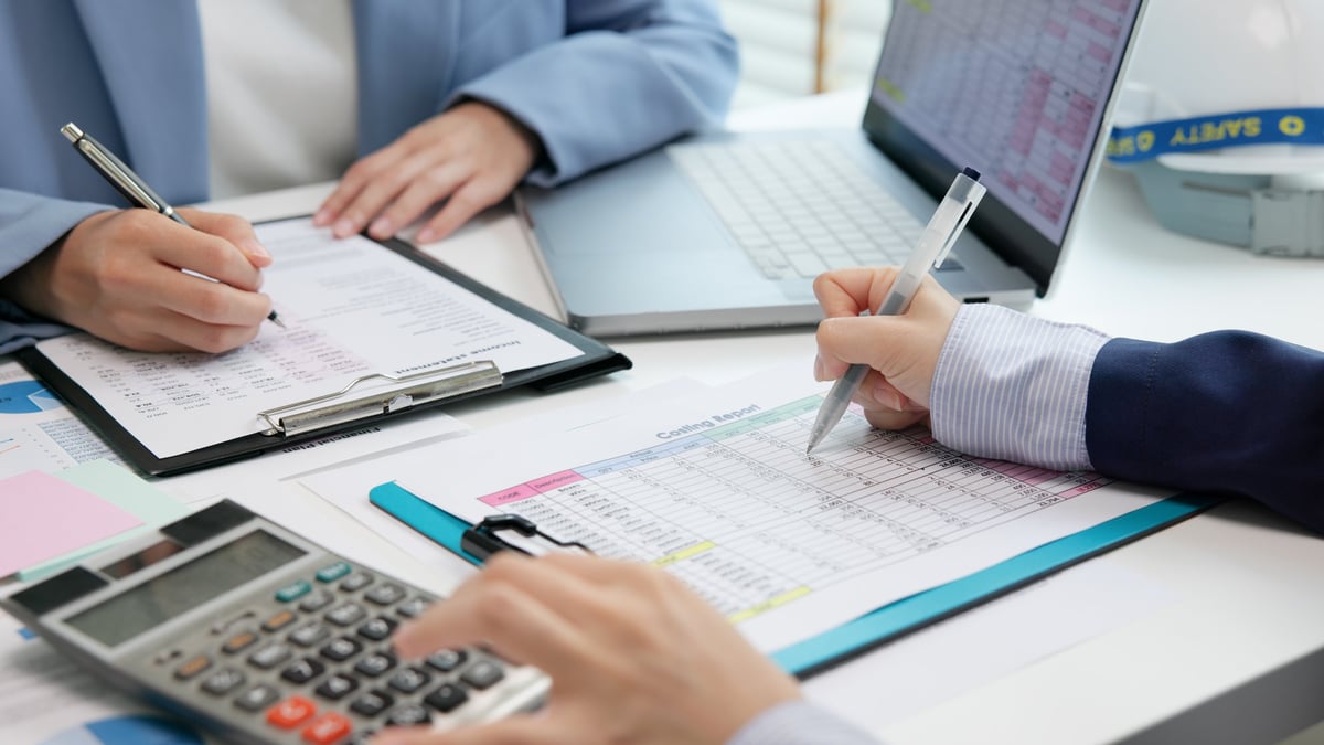 Accountant for online sellers reviewing financial data and preparing tax returns